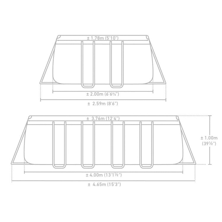 PISCINE PRISM FRAME INTEX RECTANGULAIRE