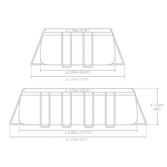 PISCINE PRISM FRAME INTEX RECTANGULAIRE