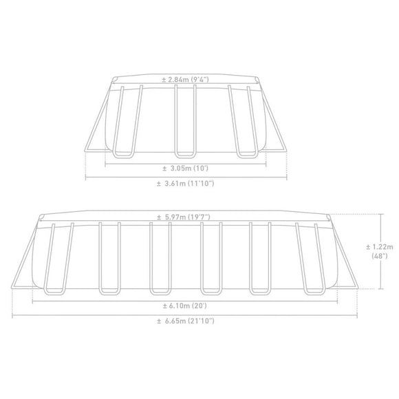PISCINE PRISM FRAME INTEX OVALE