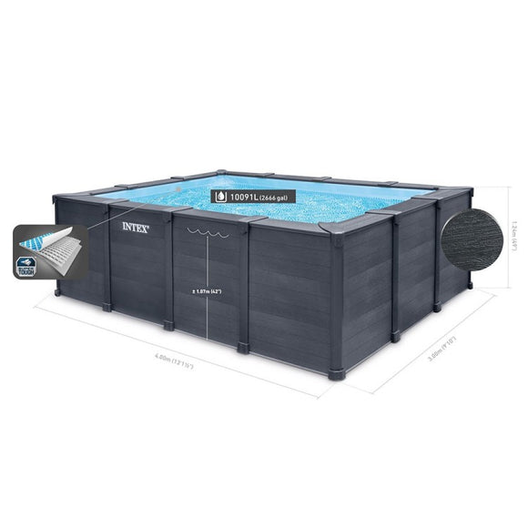 PISCINE GRAPHITE INTEX RECTANGULAIRE