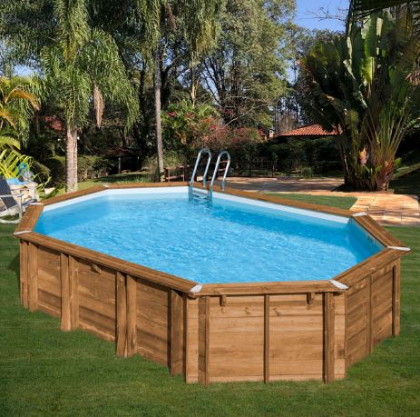 PISCINE BOIS OVALE SAFRAN 2 GRÉ