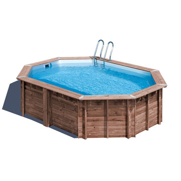 PISCINE BOIS OVALE BAMBU 2 GRÉ