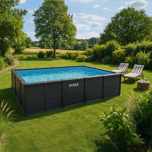 PISCINE GRAPHITE INTEX RECTANGULAIRE