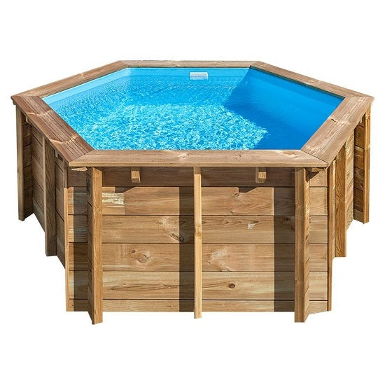 PISCINE BOIS HEXAGONALE LILI 2 GRÉ