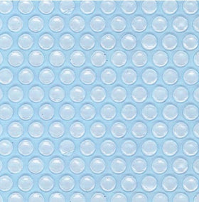 baches à bulles sol + guard 500 microns bordéé 4 cotés bleu clair