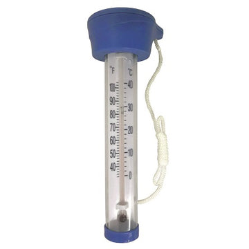 THERMOMÈTRE ROND  BLEU FLOTTANT
